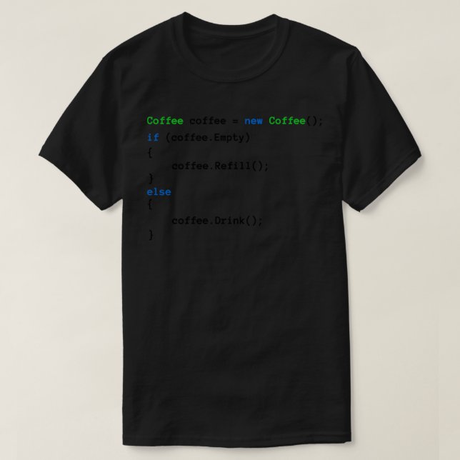 T-shirt Code café (Design devant)
