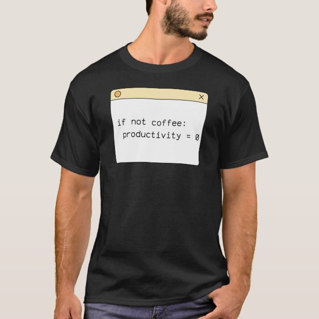 T-Shirt Code Café Programmeur | Si Pas Café  (Devant)