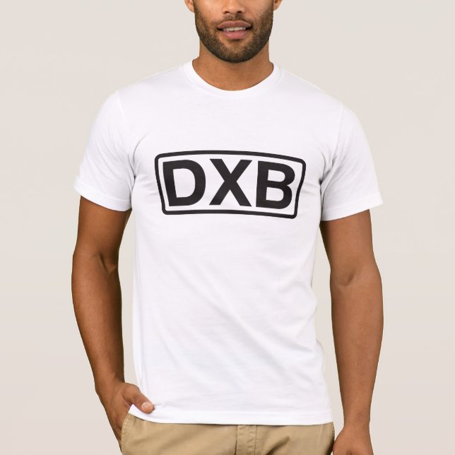 T-shirt Code d'aéroport international de Dubaï (Devant)