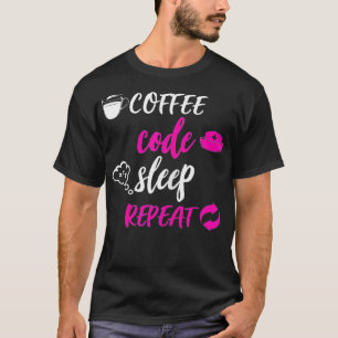 T-shirt Code de café de codeur Médicale pour femmes Rép