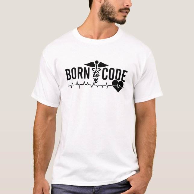 T-shirt Code de codage ICD du programmeur de code Médicale (Devant)