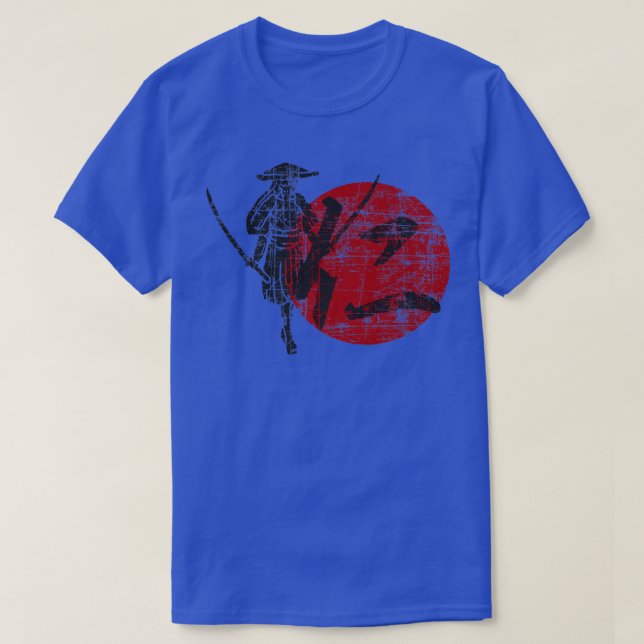 T-shirt Code de guerrier samouraï Bushido Caractères japon (Design devant)