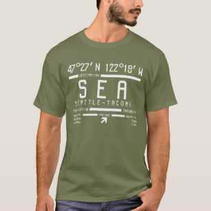 T-shirt Code de l'aéroport de Seattle-Tacoma