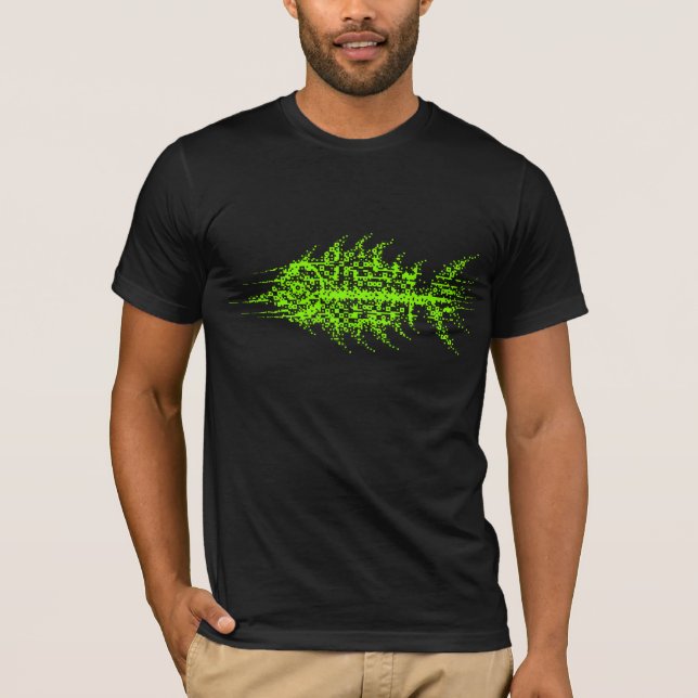 T-shirt Code de Poisson Pixel Glitch  (Devant)