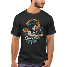 T-Shirt Code de Programmeur de Chat Coule Mieux