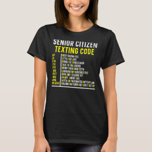 T-shirt Code de SMS pour les seniors Humour grand-mère
