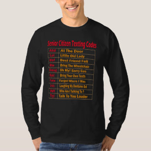 T-shirt Code de SMS pour les seniors - rabais pour les sen