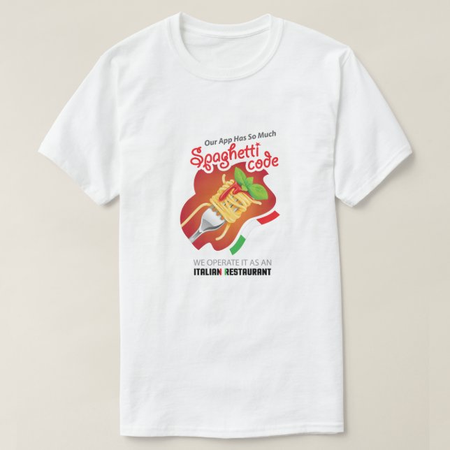 T-shirt Code de spaghetti (Design devant)