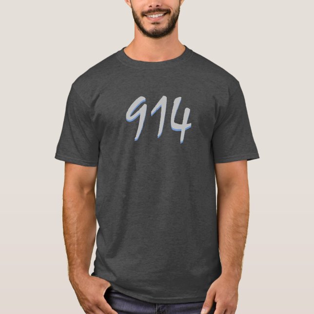 T-shirt Code de zone 914 (Devant)