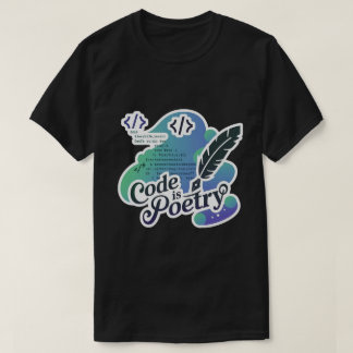 T-shirt Code Est Poetry Drôle Programmateur