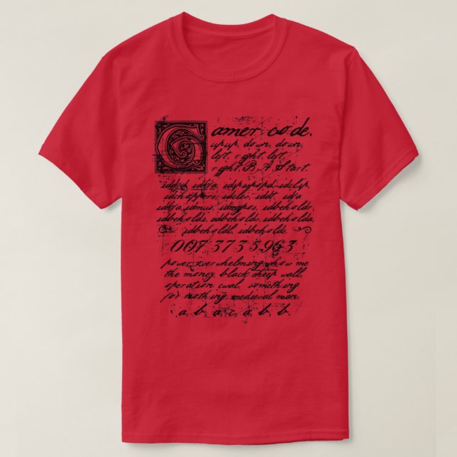 T-shirt Code Gamer (Design devant)