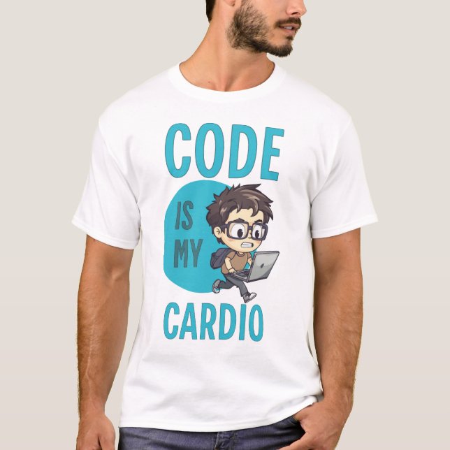 T-shirt Code Is My Cardio (Devant)