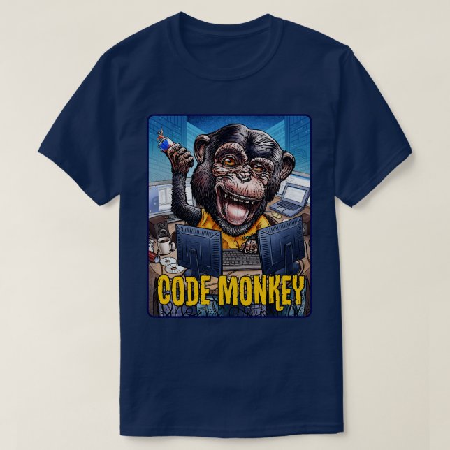 T-shirt Code Monkey (Design devant)