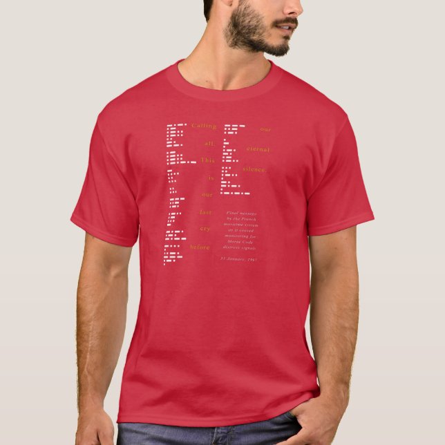 T-shirt Code Morse - dernier cri (Devant)