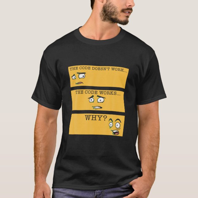 T-shirt Code ne fonctionne pas Code de fonctionnement Pour (Devant)