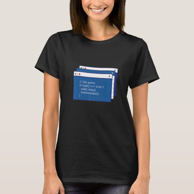T-shirt Code programmeur de codage ordinateur (Devant)