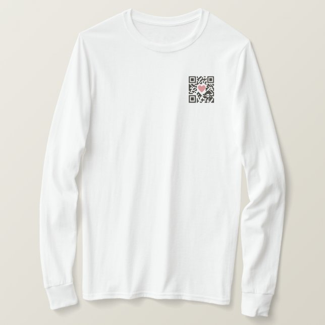 T-shirt Code QR d'amour (Design devant)