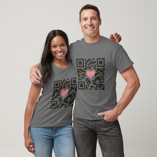 T-shirt Code QR d'amour (Unisexe)