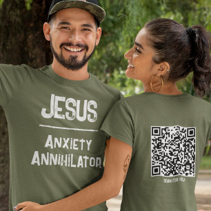 T-shirt Code QR Jésus - Annihilateur d'anxiété Liberté de 