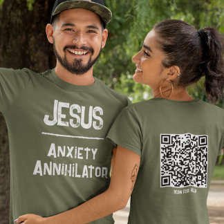 T-shirt Code QR Jésus - Annihilateur d'anxiété Liberté de