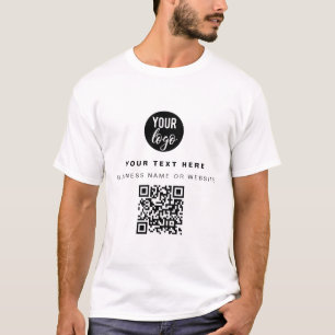 T-shirt Code QR Logo d'entreprise minimaliste moderne