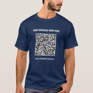 T-shirt Code QR Nom commercial Site Web Promotionnel T-shi