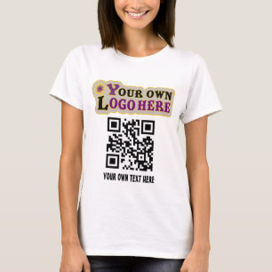 T-shirt Code QR personnalisé et/ou logo de votre entrepris