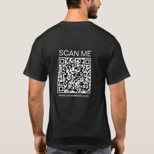 T-shirt Code QR personnalisé pour hommes d'affaires Scanne