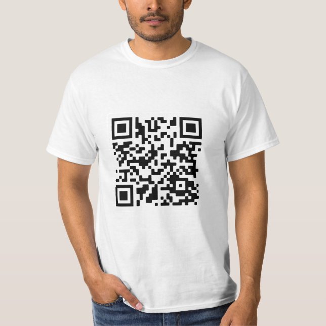 T-shirt Code QR Rick Roll (Devant)
