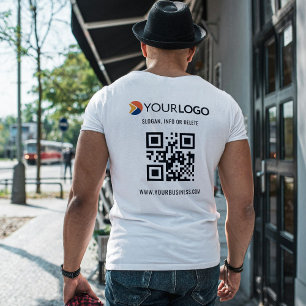 T-shirt Code QR Scan personnalisé avec logo d'entreprise p