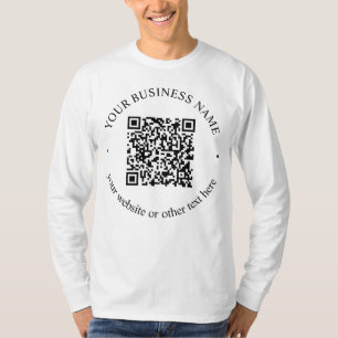 T-shirt Code QR téléchargé Plus Texte circulaire modifiabl