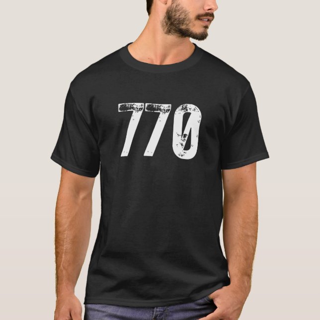T-shirt Code régional 770 Roswell GA Téléphone mobile Code (Devant)