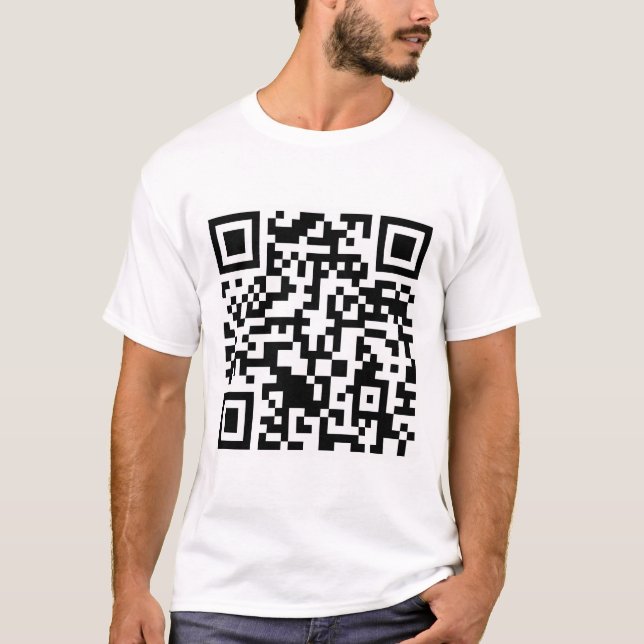 T-shirt Code Rickrolled du petit pain QR de Rick (Devant)