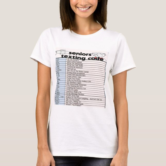 T-shirt Code supérieur de service de mini-messages (Devant)