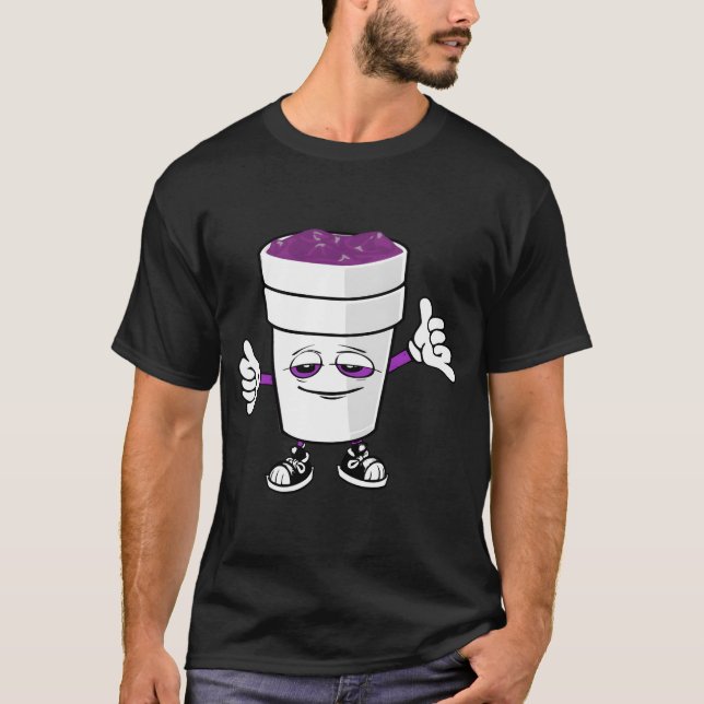 T-shirt Codéine Purple Boire Sizzurp Double Coupe Lean (Devant)