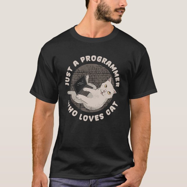 T-shirt Coder Feline Développeur logiciel Ingénieur Cat Pr (Devant)