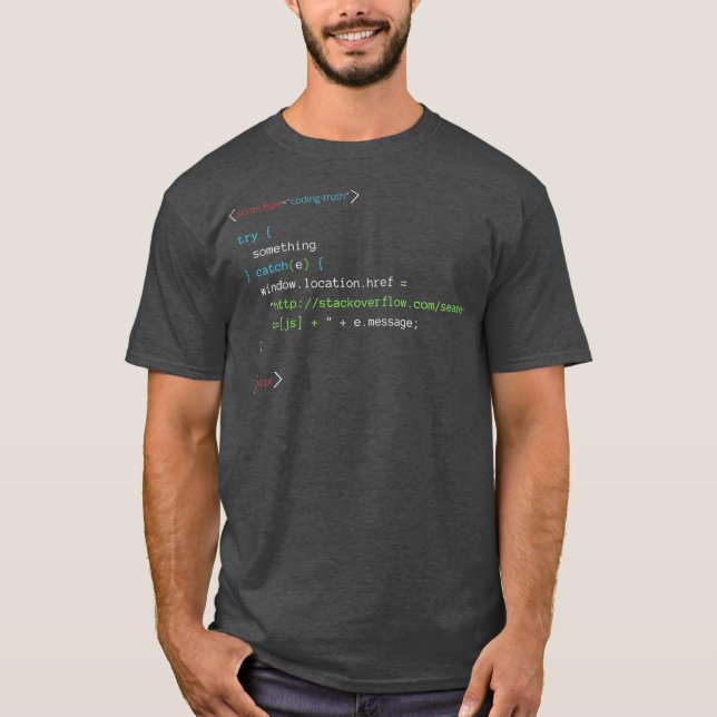 T-shirt Coder la vérité (Devant)