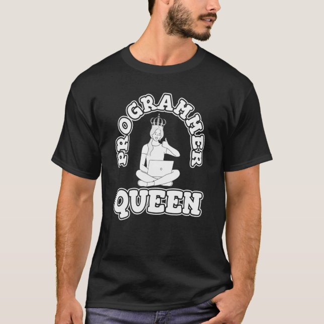 T-shirt Coder Queen Coding Developer - Ingénieur logiciel  (Devant)