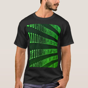 T-shirt Codes binaires vert et bleu