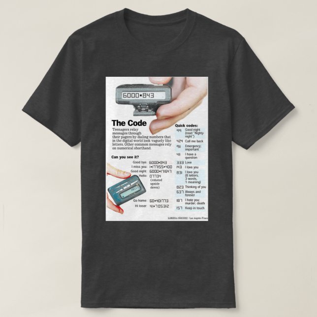 T-shirt Codes de pagager (Design devant)