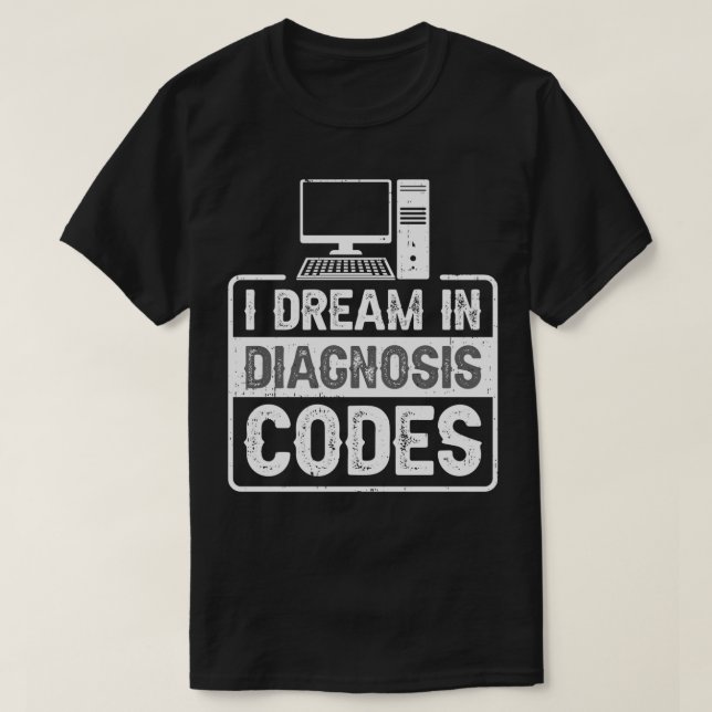 T-shirt Codeur Médicale Facturation Médicale et codage 32 (Design devant)