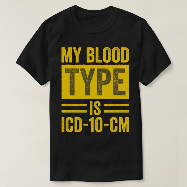 T-shirt Codeur Médicale Facturation Médicale et codage 50 (Design devant)