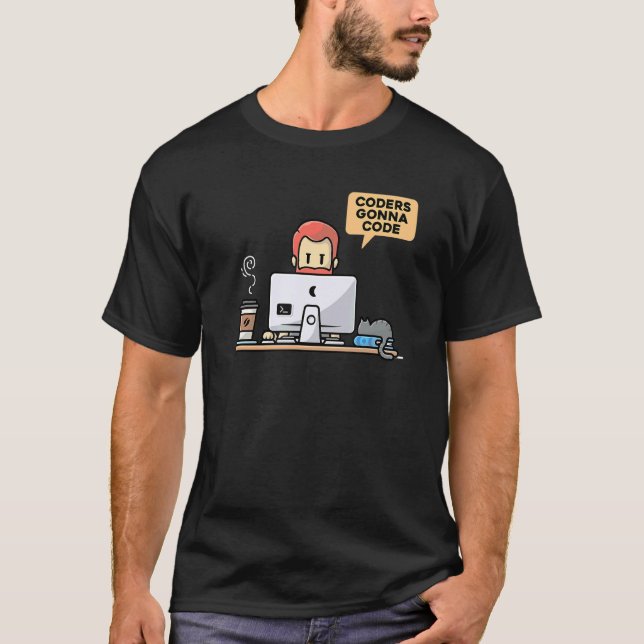 T-shirt Codeurs Gonna Code Programmeur Ordinateur Geek Pc  (Devant)