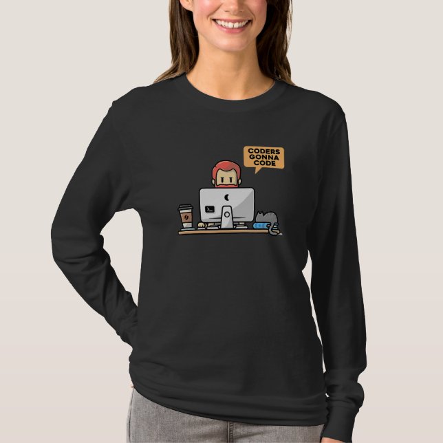 T-shirt Codeurs Gonna Code Programmeur Ordinateur Geek Pc  (Devant)