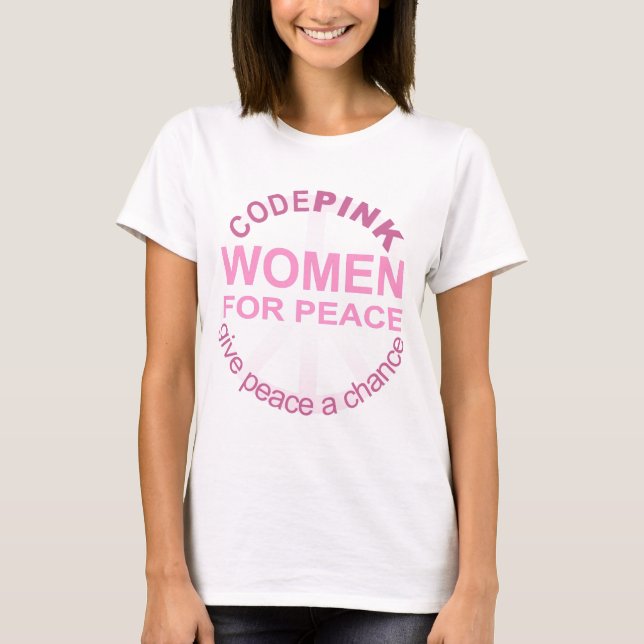 T-shirt CODEZ les femmes roses pour la paix (Devant)