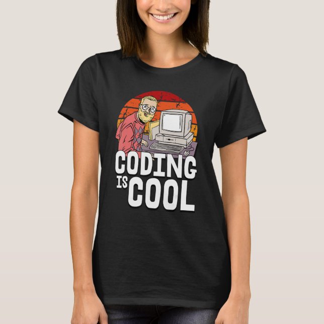 T-shirt Coding est développeur Cool programmeur logiciel C (Devant)