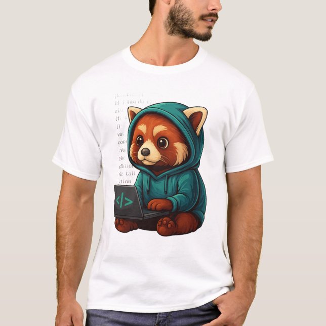 T-shirt Coding Red Panda (Devant)