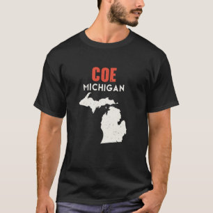 T-shirt Coe Michigan USA State America Travel Michiganian