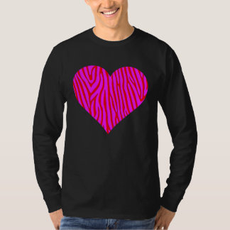 T-shirt Cœur à Imprimé Zèbre Amour Graphique Mignon Saint-