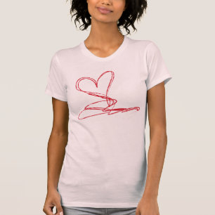 T-shirt Coeur Abstrait